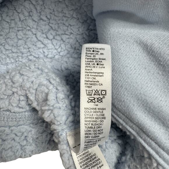 ATHLETA GIRL Teddy Fleece Full Zip Jacket in Pale Blue Size Large 12 Pockets - Picture 8 of 8